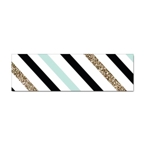 Pattern, Black, Blue, Gold, Lines, Stripes Sticker (Bumper) from ArtsNow.com Front