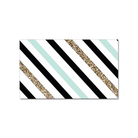 Pattern, Black, Blue, Gold, Lines, Stripes Sticker Rectangular (10 pack) from ArtsNow.com Front