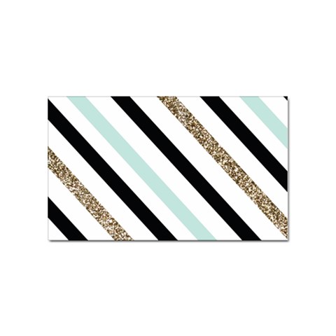 Pattern, Black, Blue, Gold, Lines, Stripes Sticker Rectangular (100 pack) from ArtsNow.com Front