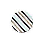 Pattern, Black, Blue, Gold, Lines, Stripes Golf Ball Marker