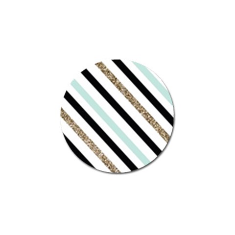 Pattern, Black, Blue, Gold, Lines, Stripes Golf Ball Marker (10 pack) from ArtsNow.com Front