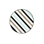 Pattern, Black, Blue, Gold, Lines, Stripes Hat Clip Ball Marker