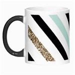 Pattern, Black, Blue, Gold, Lines, Stripes Morph Mug