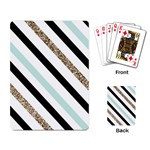 Pattern, Black, Blue, Gold, Lines, Stripes Playing Cards Single Design (Rectangle)