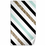 Pattern, Black, Blue, Gold, Lines, Stripes Canvas 40  x 72 