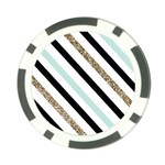 Pattern, Black, Blue, Gold, Lines, Stripes Poker Chip Card Guard