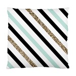 Pattern, Black, Blue, Gold, Lines, Stripes Standard Cushion Case (Two Sides)