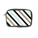 Pattern, Black, Blue, Gold, Lines, Stripes Coin Purse