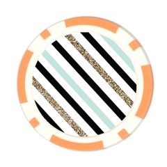 Pattern, Black, Blue, Gold, Lines, Stripes Poker Chip Card Guard (10 pack) from ArtsNow.com Front