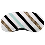 Pattern, Black, Blue, Gold, Lines, Stripes Sleep Mask