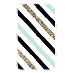 Pattern, Black, Blue, Gold, Lines, Stripes Memory Card Reader (Rectangular)