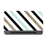 Pattern, Black, Blue, Gold, Lines, Stripes Memory Card Reader with CF