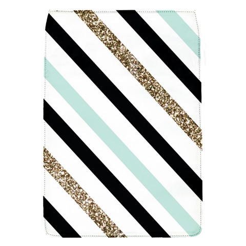 Pattern, Black, Blue, Gold, Lines, Stripes Removable Flap Cover (S) from ArtsNow.com Front