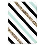 Pattern, Black, Blue, Gold, Lines, Stripes Removable Flap Cover (S)