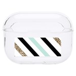 Pattern, Black, Blue, Gold, Lines, Stripes Hard PC AirPods Pro Case