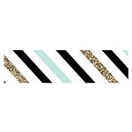 Pattern, Black, Blue, Gold, Lines, Stripes Oblong Satin Scarf (16  x 60 )