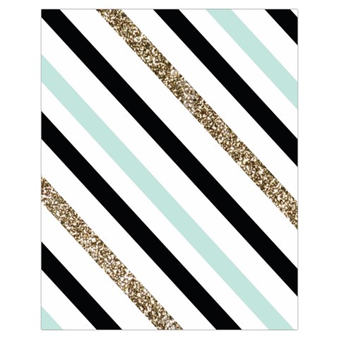 Pattern, Black, Blue, Gold, Lines, Stripes Drawstring Pouch (XL) from ArtsNow.com Front