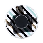 Pattern, Black, Blue, Gold, Lines, Stripes On-the-Go Memory Card Reader