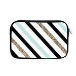 Pattern, Black, Blue, Gold, Lines, Stripes Apple MacBook Pro 13  Zipper Case