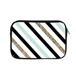 Pattern, Black, Blue, Gold, Lines, Stripes Apple MacBook Pro 15  Zipper Case