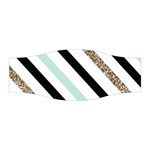 Pattern, Black, Blue, Gold, Lines, Stripes Stretchable Headband