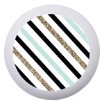 Pattern, Black, Blue, Gold, Lines, Stripes Dento Box with Mirror