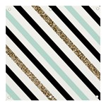 Pattern, Black, Blue, Gold, Lines, Stripes Banner and Sign 3  x 3 