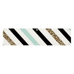 Pattern, Black, Blue, Gold, Lines, Stripes Banner and Sign 4  x 1 