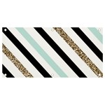 Pattern, Black, Blue, Gold, Lines, Stripes Banner and Sign 4  x 2 