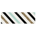 Pattern, Black, Blue, Gold, Lines, Stripes Banner and Sign 6  x 2 