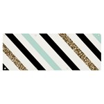 Pattern, Black, Blue, Gold, Lines, Stripes Banner and Sign 8  x 3 