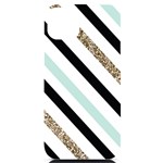 Pattern, Black, Blue, Gold, Lines, Stripes iPhone 14 Plus Black UV Print Case