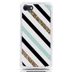 Pattern, Black, Blue, Gold, Lines, Stripes iPhone SE