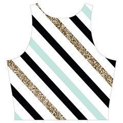 Pattern, Black, Blue, Gold, Lines, Stripes Cut Out Top from ArtsNow.com Back