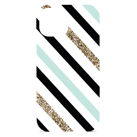 Pattern, Black, Blue, Gold, Lines, Stripes iPhone 15 Black UV Print PC Hardshell Case from ArtsNow.com Front