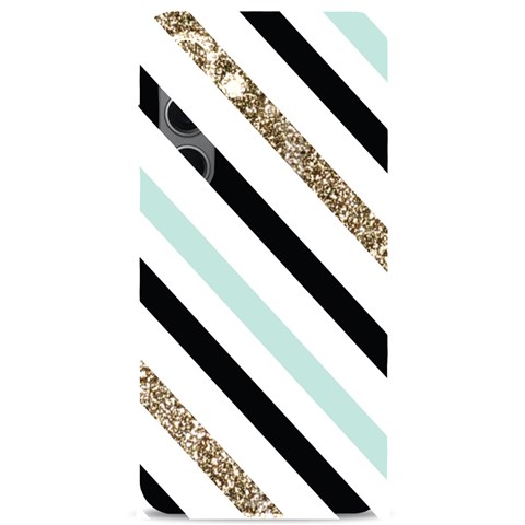 Pattern, Black, Blue, Gold, Lines, Stripes Samsung Galaxy S24 6.2 Inch Black TPU UV Case from ArtsNow.com Front