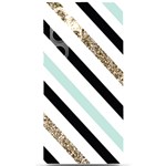 Pattern, Black, Blue, Gold, Lines, Stripes Samsung Galaxy S24 Ultra 6.9 Inch Black TPU UV Case