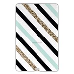 Pattern, Black, Blue, Gold, Lines, Stripes Name Card Style USB Flash Drive