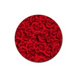 Red Roses , Red Buds, Red Roses Rubber Round Coaster (4 pack)