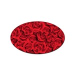 Red Roses , Red Buds, Red Roses Sticker Oval (100 pack)