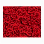 Red Roses , Red Buds, Red Roses Small Glasses Cloth