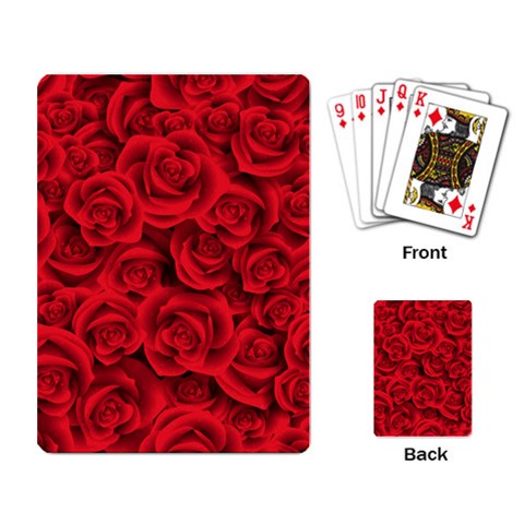 Red Roses , Red Buds, Red Roses Playing Cards Single Design (Rectangle) from ArtsNow.com Back