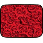 Red Roses , Red Buds, Red Roses Fleece Blanket (Mini)