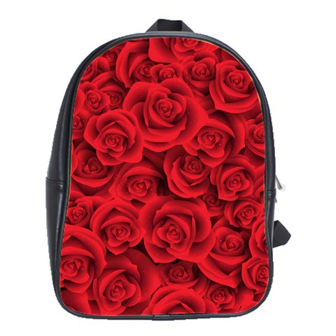 Red Roses , Red Buds, Red Roses School Bag (Large) from ArtsNow.com Front