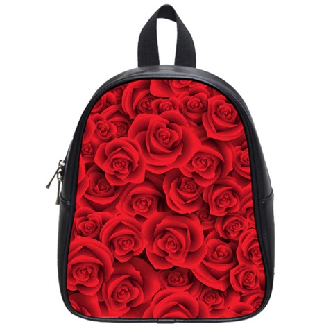 Red Roses , Red Buds, Red Roses School Bag (Small) from ArtsNow.com Front