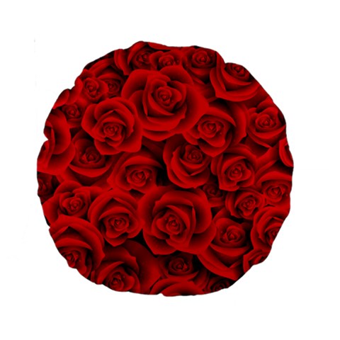 Red Roses , Red Buds, Red Roses Standard 15  Premium Round Cushions from ArtsNow.com Front