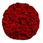 Red Roses , Red Buds, Red Roses Large 18  Premium Round Cushions