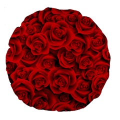 Red Roses , Red Buds, Red Roses Large 18  Premium Round Cushions from ArtsNow.com Back