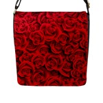 Red Roses , Red Buds, Red Roses Flap Closure Messenger Bag (L)