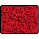 Red Roses , Red Buds, Red Roses Two Sides Fleece Blanket (Large)